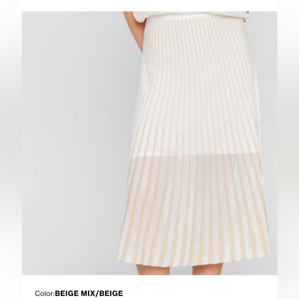 Club Monaco Pointelle Atripe skirt